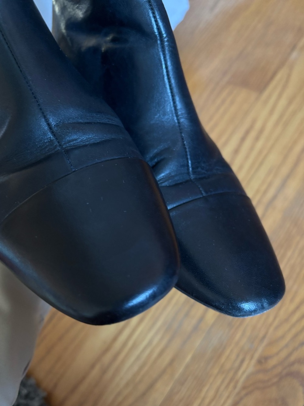 J. Crew Womens Cap Toe Black Leather Ankle Boots- size 8 - Picture 8 of 8